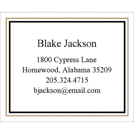 Brown Framed Border Calling Cards